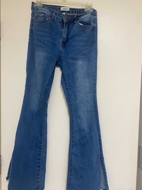 BAMBOO Blue Flared Denim Jeans